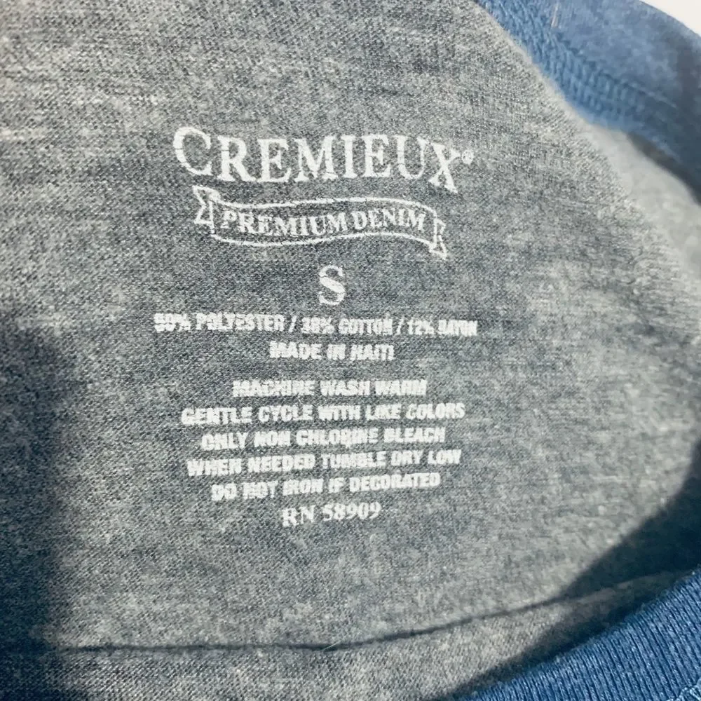 EUC Cremieux Long Sleeve Ringer Tee S Gray‎